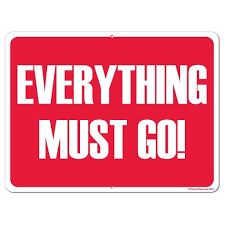 EVERYTHING MUST GO 55% OFF on everything till 12/25/2024